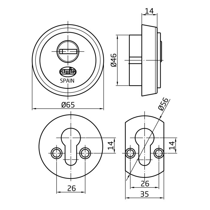 Escudo AMIG Alta Seguridad Mod. 40