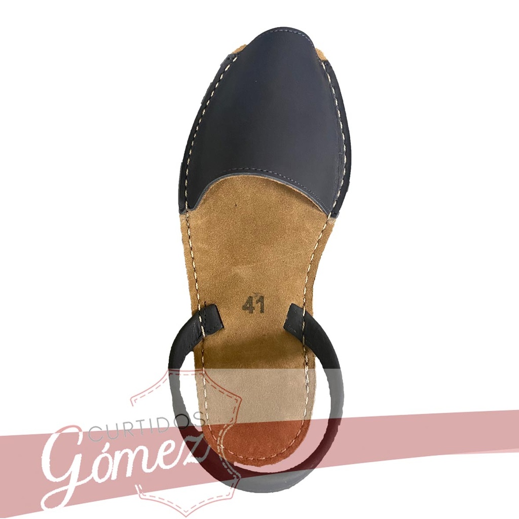 Ibicenca de Cuero con Suela de Goma Mod. 400