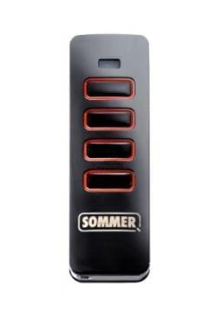 ​Emisor SOMMER ORIGINAL Mod. 4018 PEARL 4 botones a 868 Mhz FM Negro